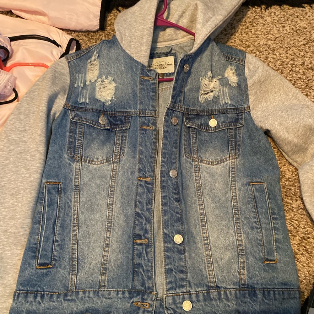 Women Jean jacket with hood
